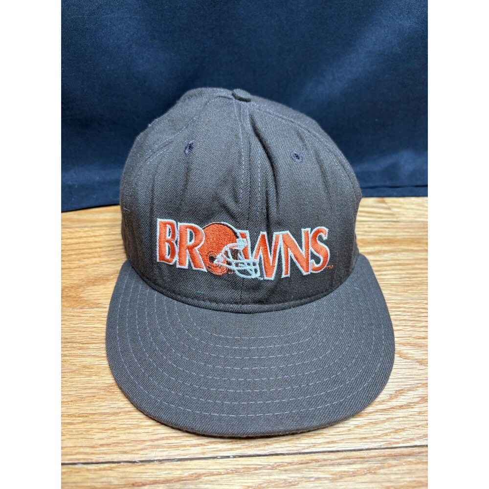 Vintage Cleveland Browns New Era 5950 Pro Model Fired Hat Cap 7 1/4 Made In USA